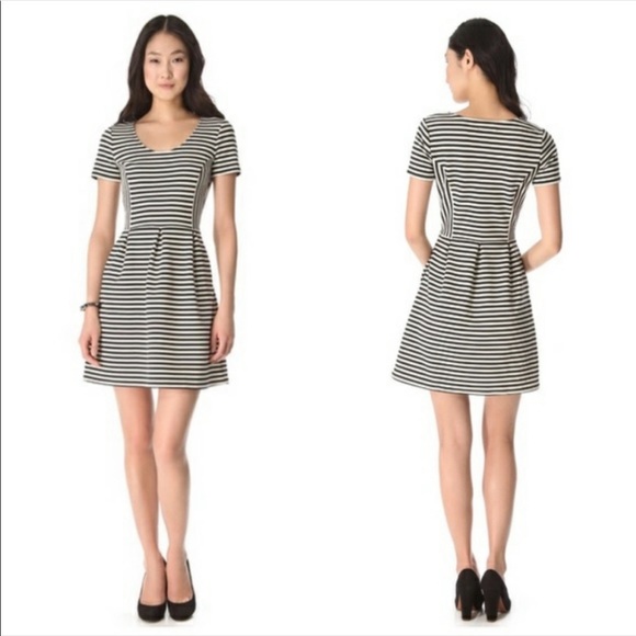 Madewell Bistro Black & White Striped Dress 8 - Picture 3 of 7